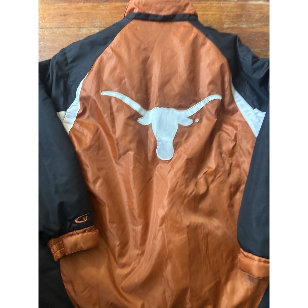 Vintage Texas Longhorns Jacket Puffer Size XL Burnt Orange G3 Sports 90s Men's - Picture 5 of 7